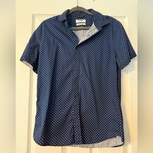 Express Navy Polka Dot Shirt